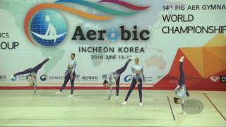 Argentina ARG  2016 Aerobic Worlds Incheon KOR  Qualifications Group [upl. by Apollo481]