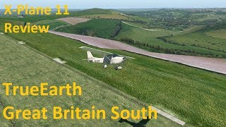 ORBX FTX TrueEarth Great Britain South vs Default  Real VFR navigation  XPlane 11 review [upl. by Oicnecserc263]