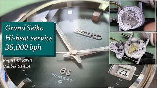 1972 Grand Seiko GS61 HiBeat service ref 6145 8050 Caliber 6145A [upl. by Prochoras]