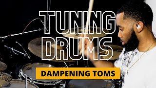 Tuning Drums  DAMPENING TOMS [upl. by Annij]