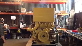 Running Cat D399 marine engine [upl. by Leonerd568]