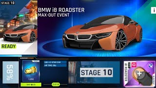 STAGE 10  BMW i8 ROADSTER MAX OUT EVENT  ASPHALT 9  6Sec Airtime [upl. by Leesa]