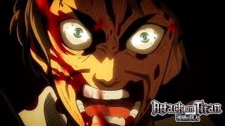 Eren Transforms To Fight The Female Titan  English Dub  Season 1 Episode 24 HQ [upl. by Lenci]