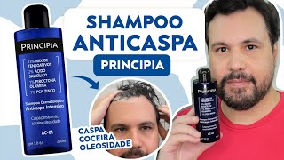 SHAMPOO ANTICASPA PRINCIPIA Coceira Caspa Oleosidade Resenha [upl. by Airetnahs]