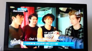 5SOS interviewed on NRJ Le Mag french tv [upl. by Magena]