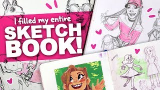 I FINISHED MY SKETCHBOOK  Full Sketchbook Tour 19 [upl. by Thormora216]