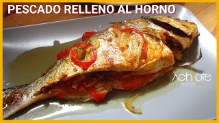 PESCADO RELLENO AL HORNO  Prepara el Pescado Empapelado más fácil y exquisito [upl. by Ahsiryt82]