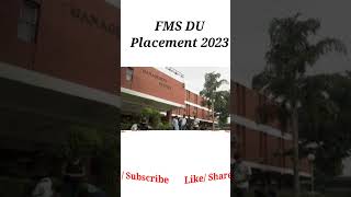 DU FMS placement 2023  123 crore Highest package ameeninfo [upl. by Gage]