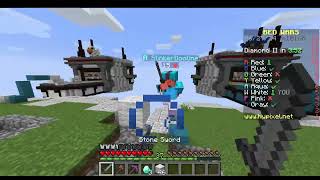 Playing Minecraft Bedwars while Commentating PotatoLegend [upl. by Huttan]