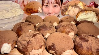 ASMR Chocolate Cream Donuts【Mukbang Eating Sounds】【English subtitles】 [upl. by Elletsyrc]