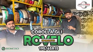 Toyota Corolla GLI Tyres upgrade ROVELO Tyre size 19565R15 corollagli rovelo tyre jatttyres [upl. by Rao]