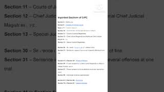 important sections of CrPC law ipc crcp india legal lawyer advocate andhrapradesh shorts [upl. by Leonard556]