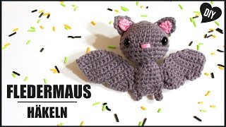 Fledermaus häkeln  Tiere Häkelanleitung  HalloweenSpecial  Amigurumi DIY by Pfirsichteufel [upl. by Glenn]