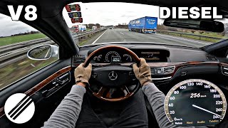 MercedesBenz S420 CDI W221 Top Speed Drive on German Autobahn🏎 [upl. by Aeneas]