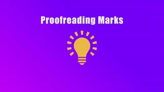 Proofreading Marks [upl. by Ysnil461]