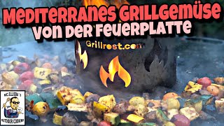 215  Mediterranes Grillgemüse  Gemüse grillen auf der Feuerplatte [upl. by Yanrahs144]