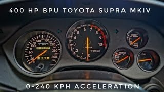 Supra TT BPU acceleration 0240 kph  Mines Ecu 12 Bar  176 psi [upl. by Devaney]