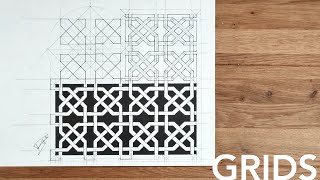 How to Draw Octagons in Grid Pattern☽ 8 Fold Geometric Lace Pattern [upl. by Furie383]