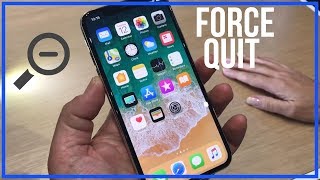 How To Force Quit Apps on iPhone X  Close Apps Completely [upl. by Felten]