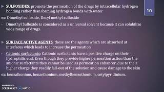 Permeation Enhancers  MrsRajashree Masareddy [upl. by Rastus]