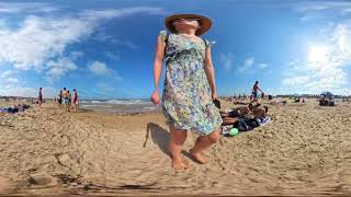 Beach Malvarrosa  Video VR 360° Discover the Best Beaches  02 July 2024 57K 60FPS [upl. by Arodoeht]