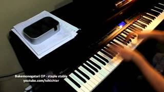 Bakemonogatari OP  staple stable Piano Transcription [upl. by Germayne911]