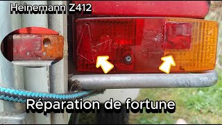 Réparation de fortune dun feu arrière de remorque cassé HEINEMANN Z412 part 1 [upl. by Alyce]