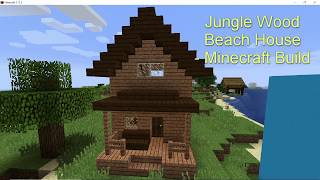 Jungle Wood Beach House  Minecraft Build [upl. by Trab]