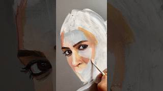 Kriti Sanon  Acrylic Portrait artshorts artvideos [upl. by Vtehsta]