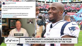 Devin McCourty Honored as the Boston Uncornered 2020 Champion of the Year [upl. by Sualokin]