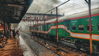 Splendid rainy day in Parbatipur Railway Stationheavy downpour [upl. by Huntley219]