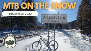 MTB ON THE SNOW  Neve in Piancavallo e Valle Frizz [upl. by Menashem]