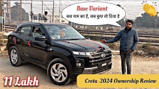 Base Model में इतने Features 😳  Creta Base Variant 2024 Ownership Review ✅ [upl. by Nnayrb201]