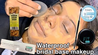 Waterproof Bridal base makeup करना सीखेंProfessional bridal base makeup using kryolan derma [upl. by Assilym]