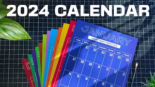 How to make a 2024 Wall Calendar  DIY  Selling a Digital Product on Etsy Side Hustle Ideas [upl. by Odlanyar]