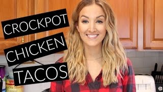 CROCKPOT CHICKEN TACOS  Super Easy  DietitianApproved [upl. by Angelique375]