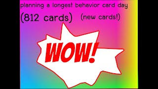 planning a longest behavior card day full edition hd og video no cut [upl. by Adieno]