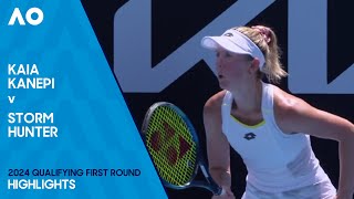 Kaia Kanepi v Storm Hunter Highlights  Australian Open 2024 Qualifying First Round [upl. by Tahpos411]