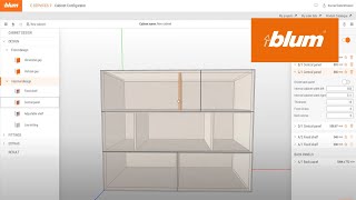 Cabinet Configurator – How do I plan cabinets with several central panels  Blum [upl. by Pentheam366]