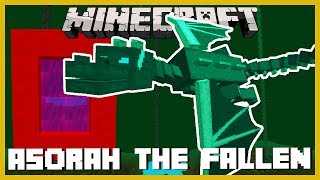 Minecraft  SUMMON ASORAH THE FALLEN ONE THE BIGGEST MINECRAFT DRAGON EVER ABYSSALCRAFT MOD 2 [upl. by Ecitnerp]