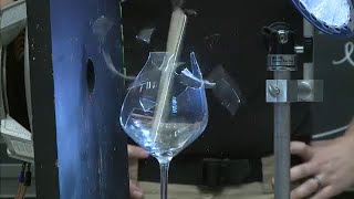 Best Demonstration of Resonance MIT professor demonstrates how glass breaks due to forced resonance [upl. by Nessi647]