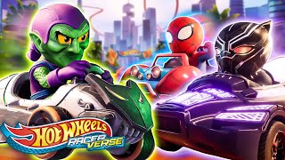 Epic RacerVerse Showdown with Marvel Super Hero Cars  More Cartoon Videos for Kids [upl. by Eimerej428]