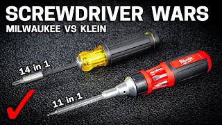 BEST All in ONE SCREWDRIVER  Klein vs Milwaukee [upl. by Ednil]