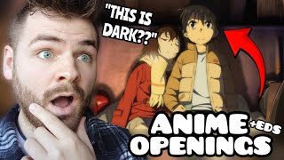 REACTING TO Erased x Wotakoi Love Is Hard for Otaku Openings amp Endings  ANIME REACTION [upl. by Enelhtac]