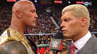 The Rock confronta Cody Rhodes Parte 2  WWE RAW 8 de Abril 2024 Español [upl. by Ayhdiv26]