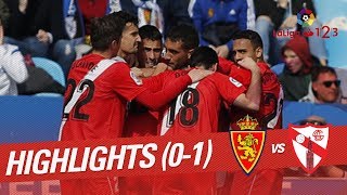 Resumen de Real Zaragoza vs Sevilla Atlético 01 [upl. by Paapanen337]