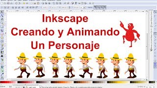 Video Tutorial de Inkscape en Español 9 Dibujar y animar un personaje [upl. by Onirefes]