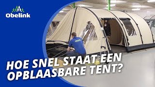 Hoe snel staat een opblaasbare tent  Obelink Vrijetijdsmarkt [upl. by Fennessy731]