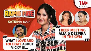 Katrina Kaifs RAPID FIRE on shaadi Vicky Kaushals wardrobe comment Alias baby Deepika amp Salman [upl. by Aivatnuhs]