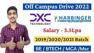 DXC Recruitment 2021 Harbinger Off Campus Drive  Freshers Hiring System Engineer Software Engineer [upl. by Oirottiv]